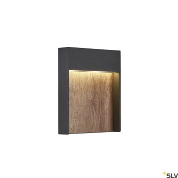 SLV FLATT 1002953 Светильник за стена 1x14W/LED 3000/4000K 500LM IP65