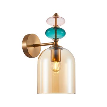 Italux Busco WL-30263-1B-BRO-AMB Светильник за стена 1x40W/E27 IP20