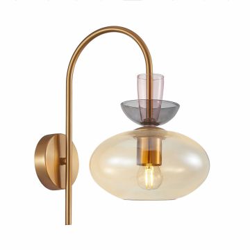 Italux Fanda WL-31882-1-GD-AMB Светильник за стена 1x40W/E27 IP20